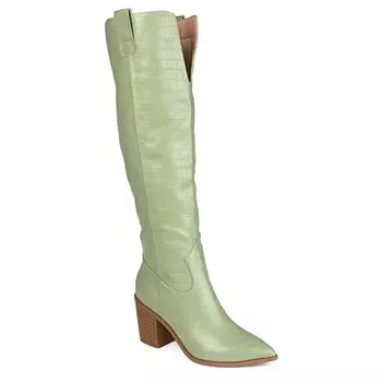 Сапоги-Ковбои Therese высотой до колена Journee, зеленый
