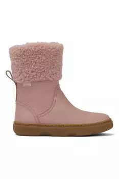 Сапоги кожаные Kiddo 619 на эко пуху Camper, розовый