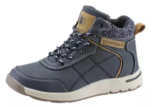 Сапоги LUMBERJACK на шнуровке, с декоративной стежкой, цвет морской волны