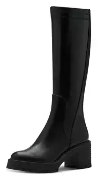 Сапоги MARCO TOZZI с длинной молнией для удобства входа, черный