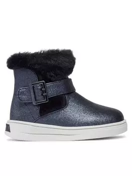 Полусапоги Mayoral блестящие с мехом, синий