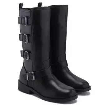 Сапоги Mollow Moto до колена для маленьких/больших детей Dv Dolce Vita, черный