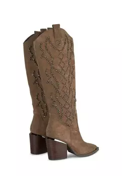 Сапоги на каблуке Alma en Pena, коричневый