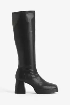 Сапоги на каблуке H&M, черный