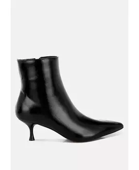 Сапоги на каблуке-рюмочке с принтом змеи Thymus London Rag, черный