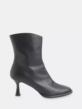 Сапоги на каблуке с деталями из неттиной кожаной строчки Whistles, черный