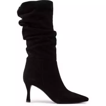 Сапоги на каблуке Soave производства Италии Sole, черный