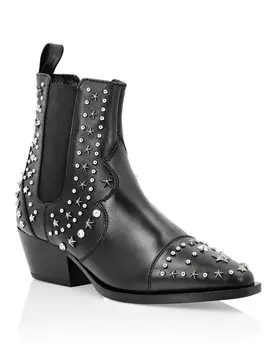 Сапоги на низком каблуке Ковбой Philipp Plein, черный