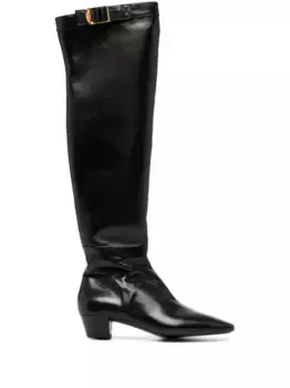Сапоги на низком каблуке TOM FORD, черный