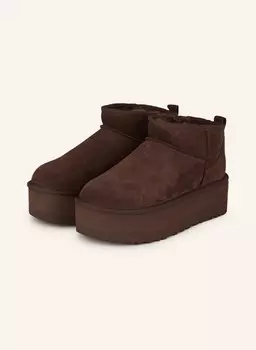 Сапоги на платформе классические ультра мини на платформе Ugg, коричневый
