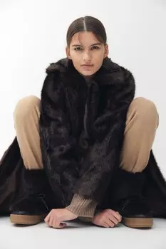 Сапоги на пушистой подкладке H&M, коричневый
