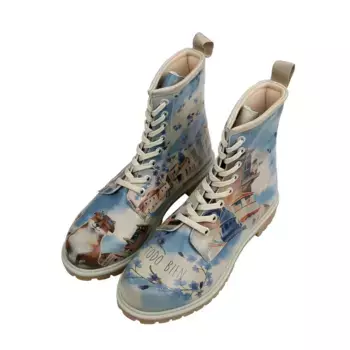 Сапоги на шнуровке DOGO "Todo Bien", веганские, синий