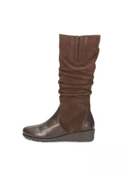 Сапоги на танкетке Caprice, коричневый