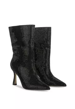 Сапоги на высоком каблуке CON TACN DE AGUJA Y SIN CIERRE. Alma en Pena, черный