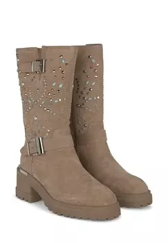 Сапоги на высоком каблуке CON TACN DE BLOQUE Y CIERRE CON CREMALLERA Alma en Pena, коричневый