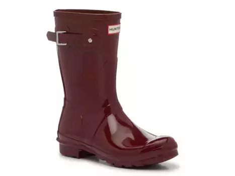Сапоги Original Short Gloss Rain Boot Hunter, темно-красный