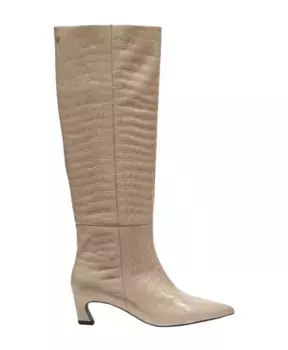 Сапоги под крокодиловую кожу Fabienne Chapot, бежевый