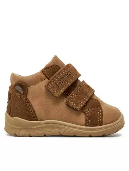 Ботинки Primigi комбинированные на липучке, коричневый