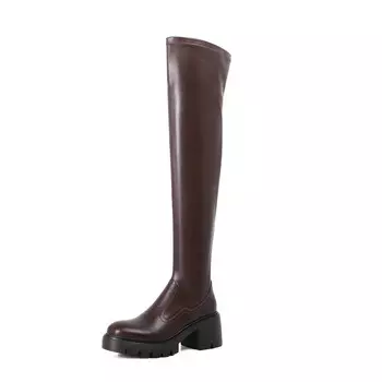 Сапоги PVAJ Over-The-Knee Boots Women's, темно-коричневый