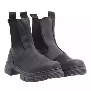 Сапоги recycled rubber Ganni, черный