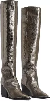 Сапоги Reina Snake Boot AllSaints, цвет Gunmetal Grey