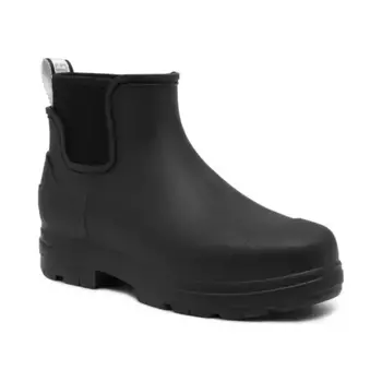 Сапоги резиновые с каплей с добавлением шерсти Ugg, черный