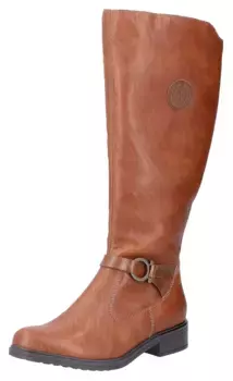 Сапоги Rieker со стильной декоративной пряжкой, коричневый