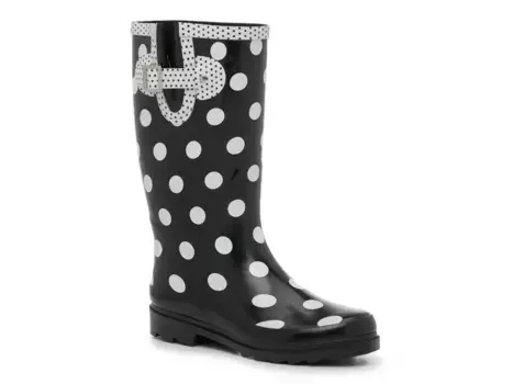 Сапоги Rob Dots Rain Boot Chooka, черный/белый