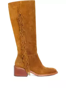 Сапоги с бахромой Sarah Chofakian, коричневый