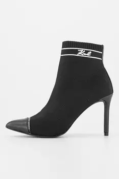 Сапоги с носком и кожей Karl Lagerfeld, черный