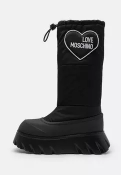 Сапоги с платформой Love Moschino, черный