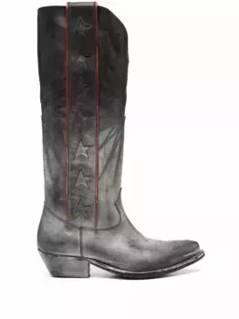 Сапоги с заостренным носком GOLDEN GOOSE, черный