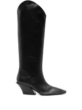 Сапоги с заостренным носком Mugler, черный