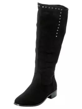 Сапоги Sheego с широким голенищем "больших размеров" с декоративными пряжками и заклепками, черный