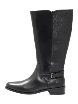 Сапоги Sheego с широкими голенищами "больших размеров" с декоративными ремешками с пряжками, черный