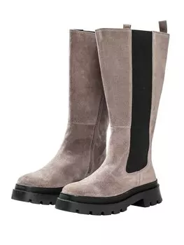 Сапоги sheego Weitschaft-Lederstiefel, серо-коричневый