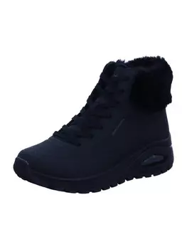 Сапоги Skechers Damen warm Faux Fur Collar Lace Up Sneake, черный