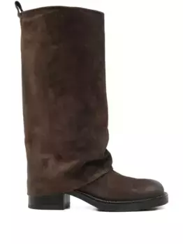 Сапоги со сборками Gisel Moire, коричневый