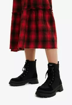 Сапоги со шнурками Desigual, черный