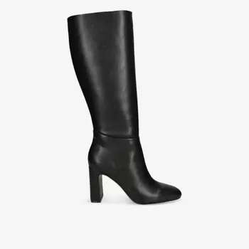 Сапоги Speedway из кожи с блочным каблуком и высотой до колена Steve Madden, черный