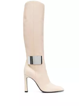 Сапоги SR Miroir 110 на каблуке Sergio Rossi, нейтральный