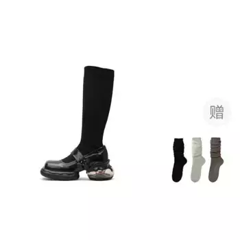 Сапоги Sugar Drop до колена женские черный Daphne Lab