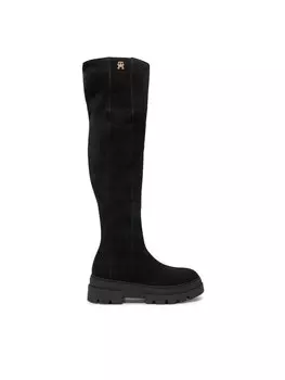 Сапоги Tommy Hilfiger Suede Over-The-Knee Boot FW0FW08159, черный