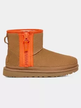 Сапоги Ugg Classic Mini Zipper Tape Logo, коричневый