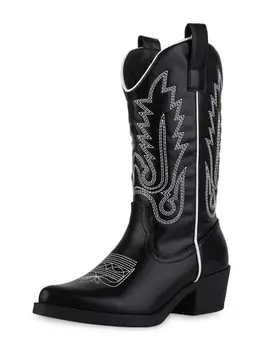 Сапоги VAN HILL Cowboy Olivia, цвет schwarz weiss