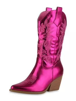 Сапоги VAN HILL Cowboystiefel Ella, цвет Fuchsia Metallic