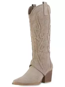 Сапоги VAN HILL, цвет khaki velours