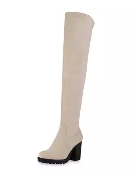 Сапоги VAN HILL Overknees Ella, бежевый