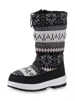 Сапоги VAN HILL Winter Emily, цвет schwarz beige weiss muster