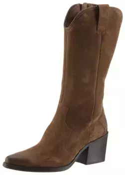 Сапоги в стиле вестерн Paul Green, ковбойские сапоги, сапоги на молнии заостренной формы, коричневый